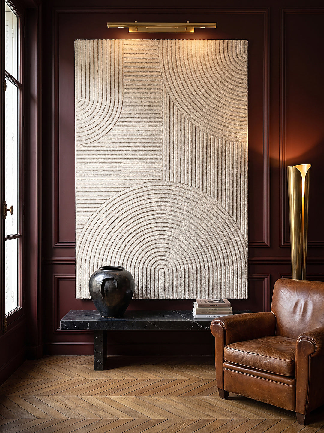 Teppich Beige als Wandteppich_