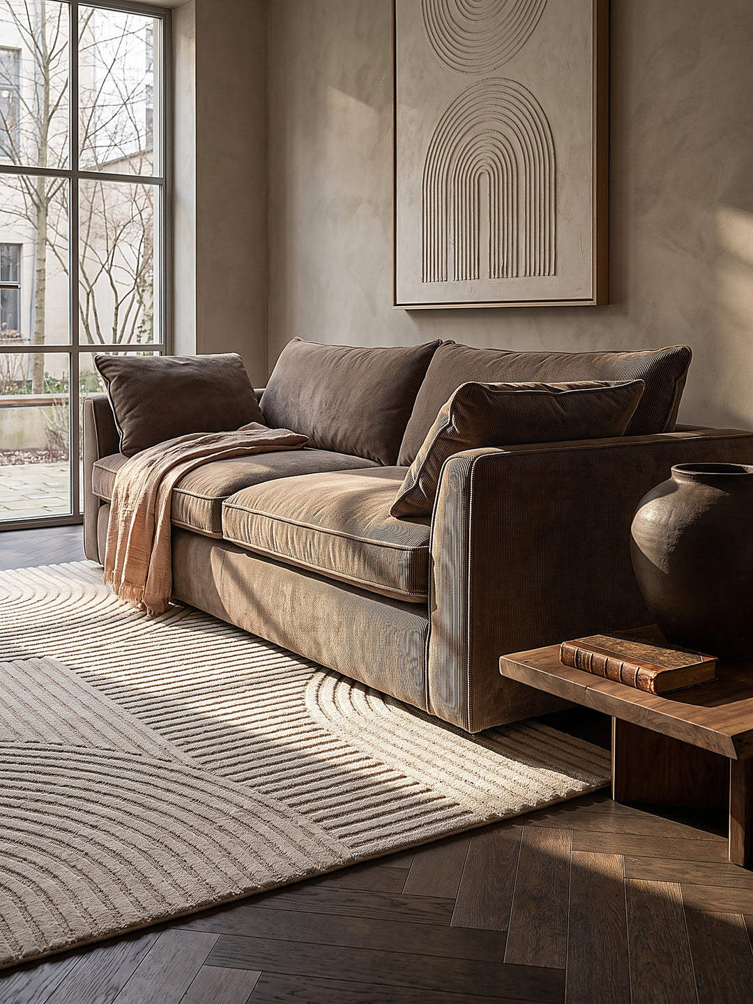 Teppich Beige Textur Nahaufnahme_