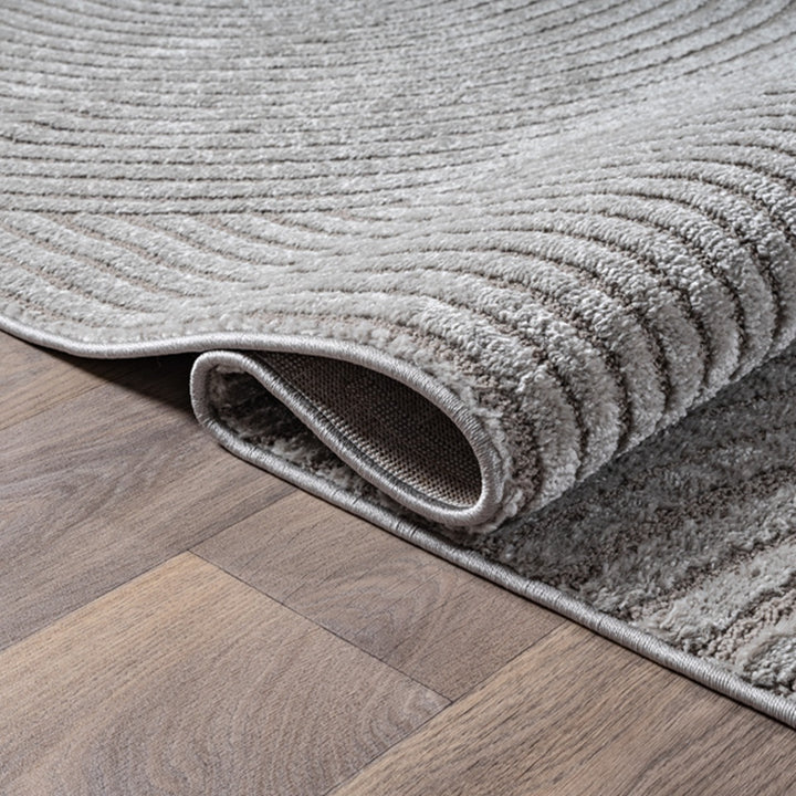 Teppich Grau Geometrisch rechteckig Polyester Skandinavisch Einrichtung Wohnidee Bodenbelag CETINA_