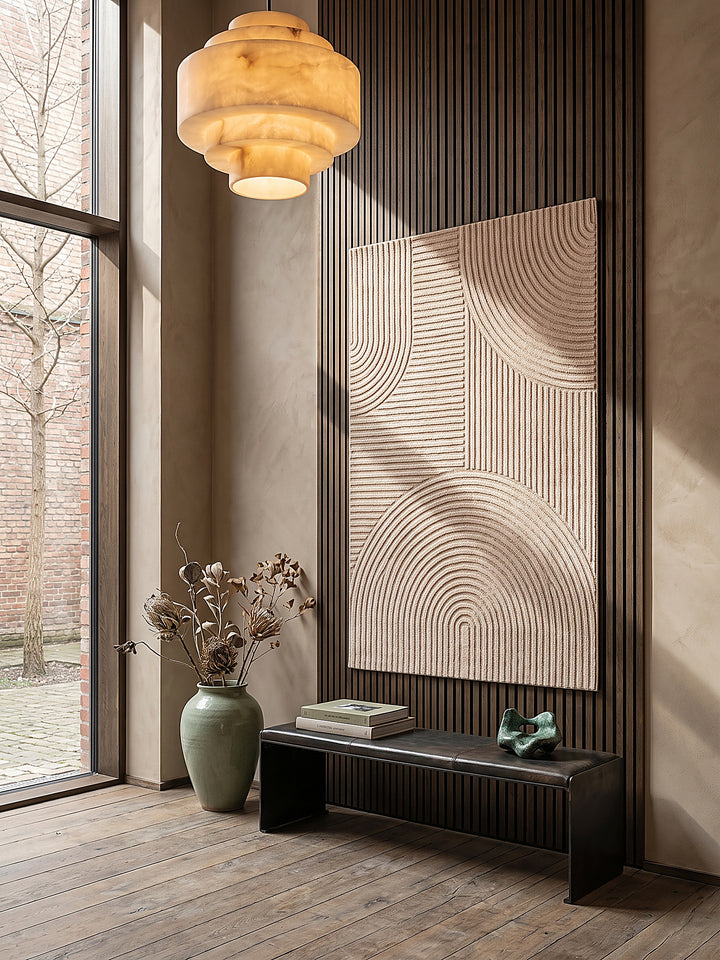 Teppich Beige als Wandteppich_