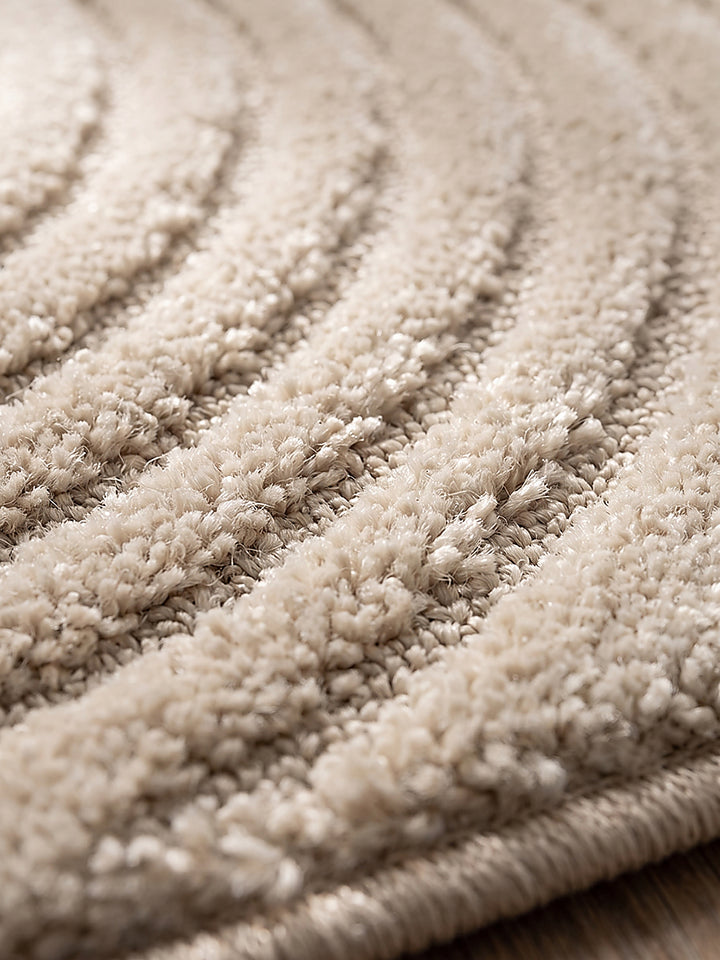 Teppich Beige Webstruktur Nahaufnahme_