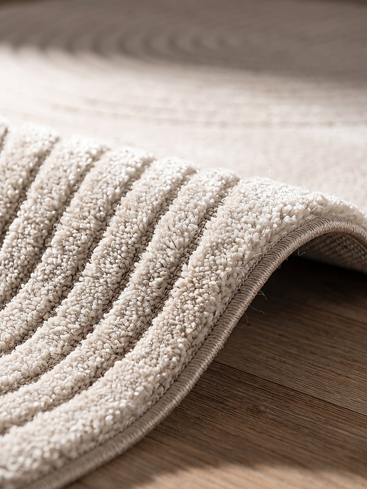 Teppich Beige Florhöhe Profil_