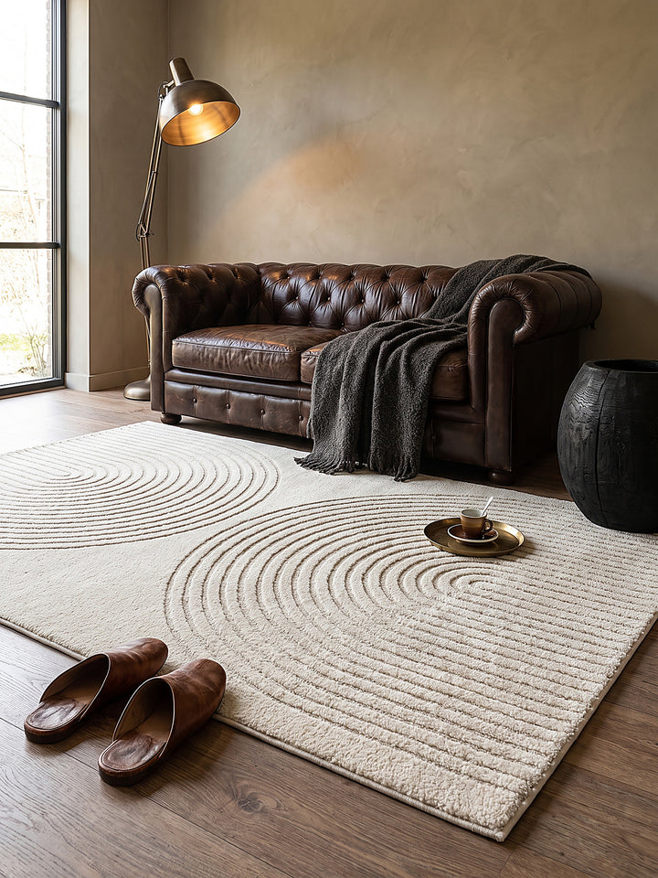Teppich Creme Textur Nahaufnahme_