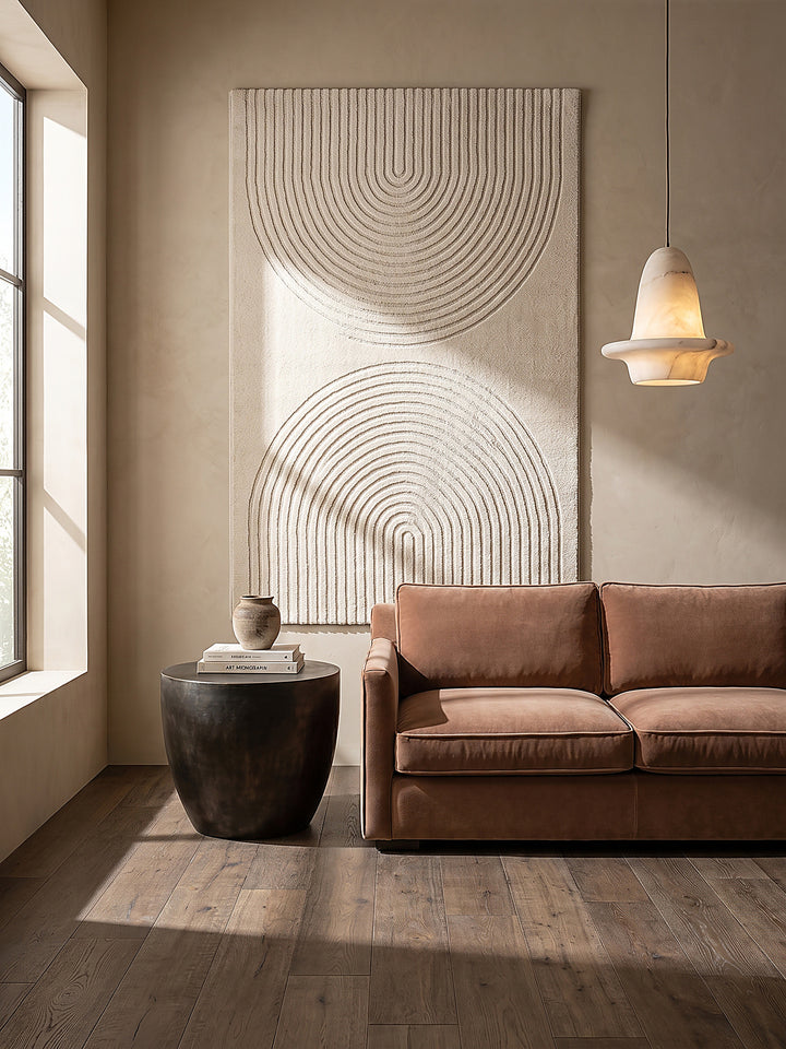 Teppich Creme als Wandteppich_