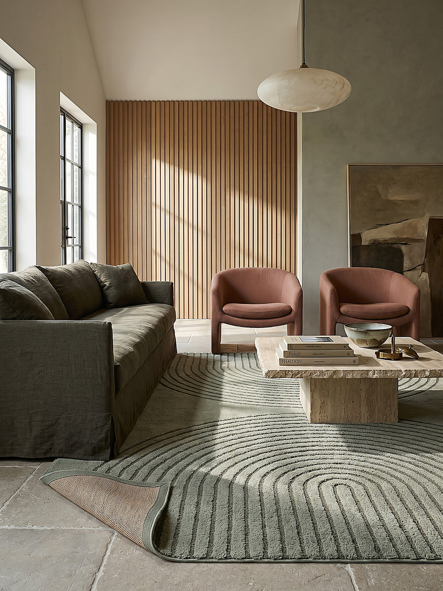 Teppich Grün rechteckig Editorial Styling_