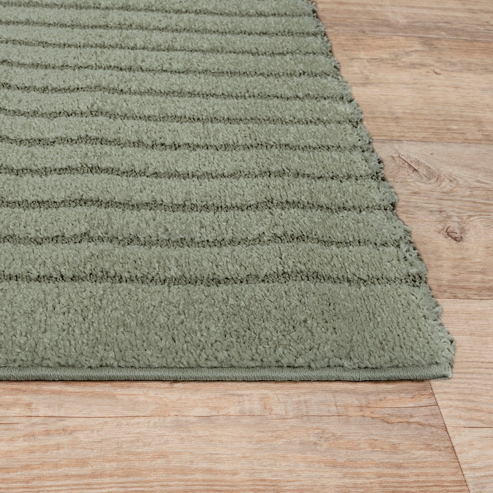 Kurzflorteppich Grün für Wohnzimmer Schlafzimmer und Flur Polyester MUOTA Serie_