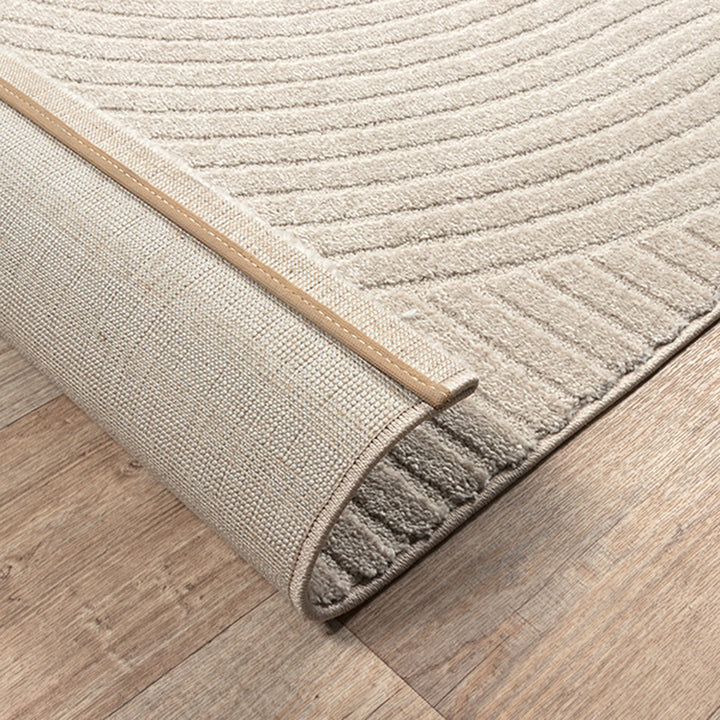 Teppich Beige Geometrisch rechteckig Polyester Skandinavisch Einrichtung Wohnidee Bodenbelag CETINA_