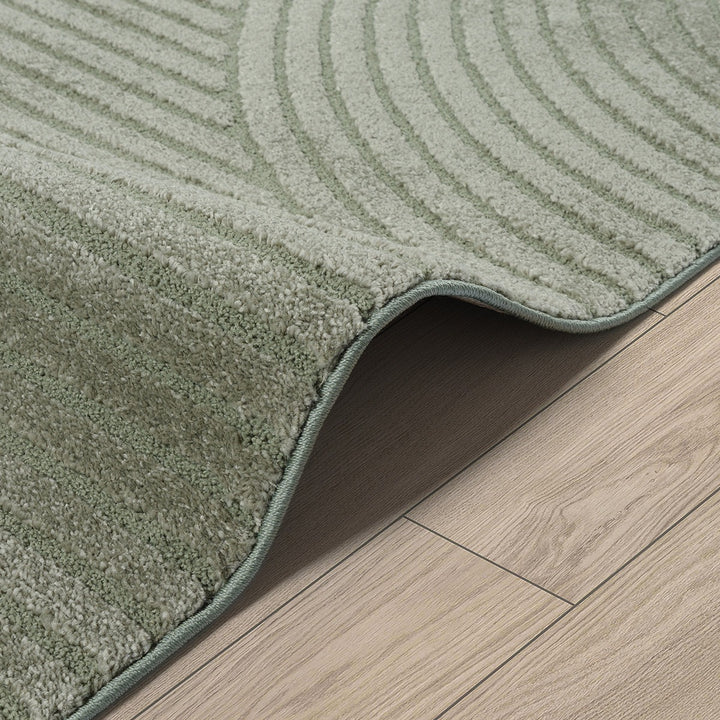 Teppich Grün Geometrisch rechteckig Polyester Skandinavisch Einrichtung Wohnidee Bodenbelag CETINA_