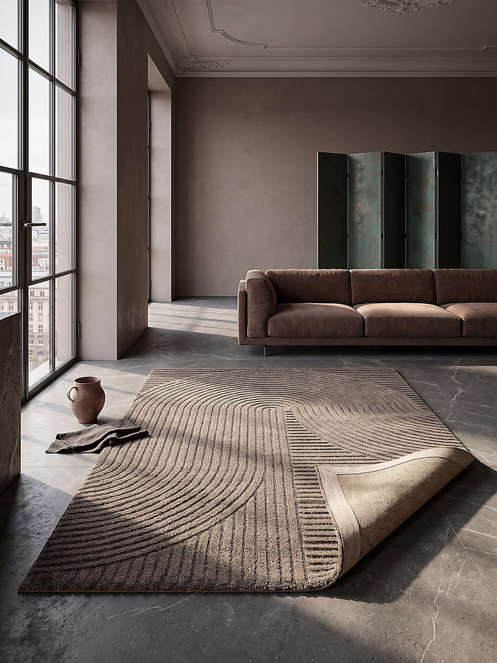 Teppich Braun rechteckig Editorial Styling_