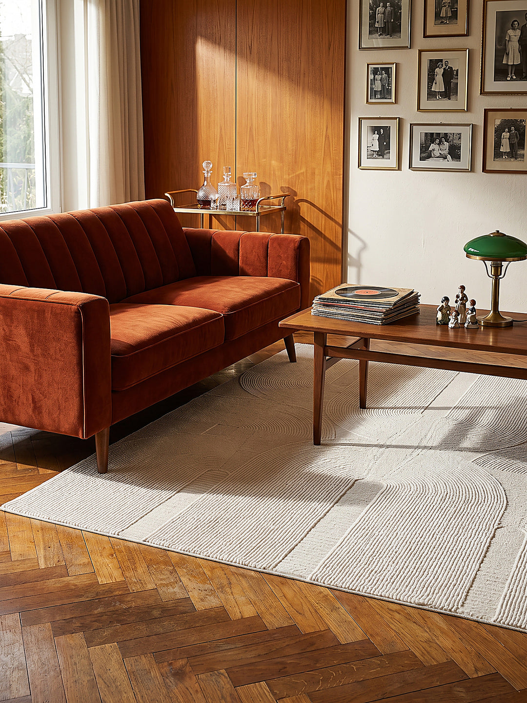 Teppich Creme rechteckig Editorial Styling_