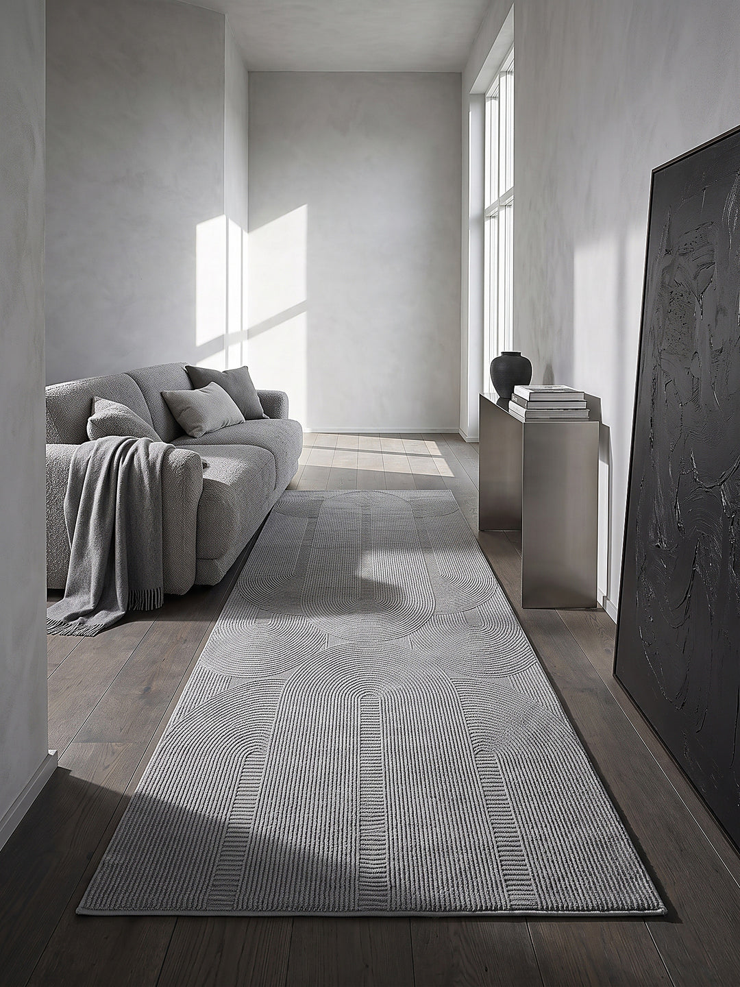 Teppich Grau Läufer Editorial Styling_