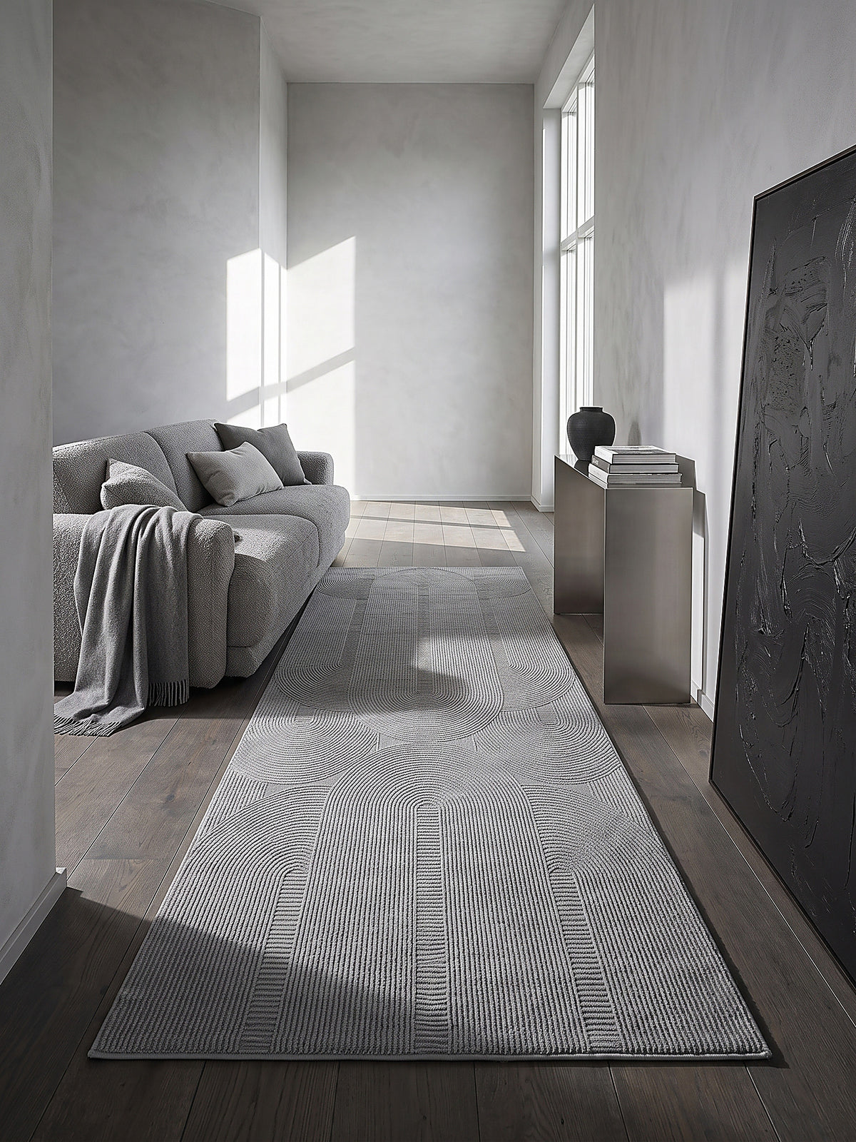 Teppich Grau Läufer Editorial Styling_