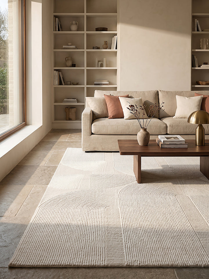 Teppich Creme Farbdetail Muster_
