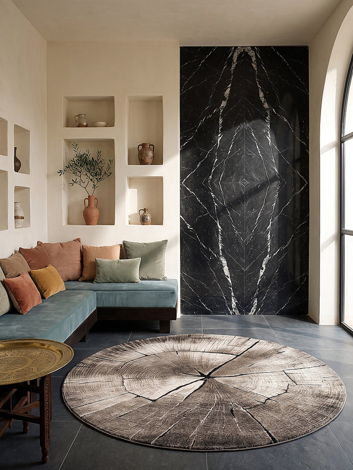 Teppich Natur rund Editorial Styling_