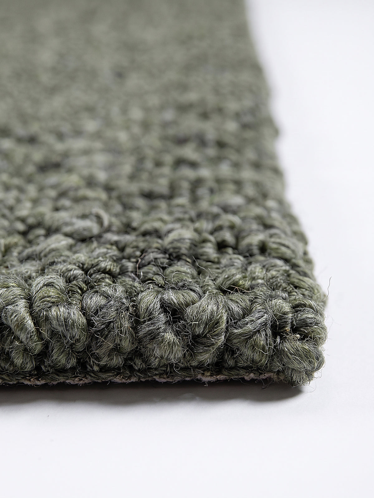 Teppich Grün-Grau Florhöhe Profil_