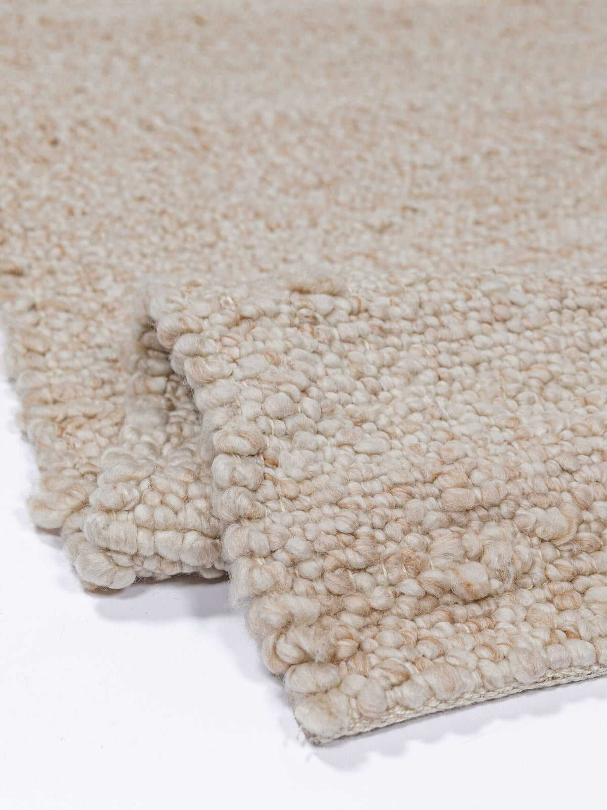 Teppich Creme rechteckig Polyester Einrichtung Wohnidee Bodenbelag GLAVEN_