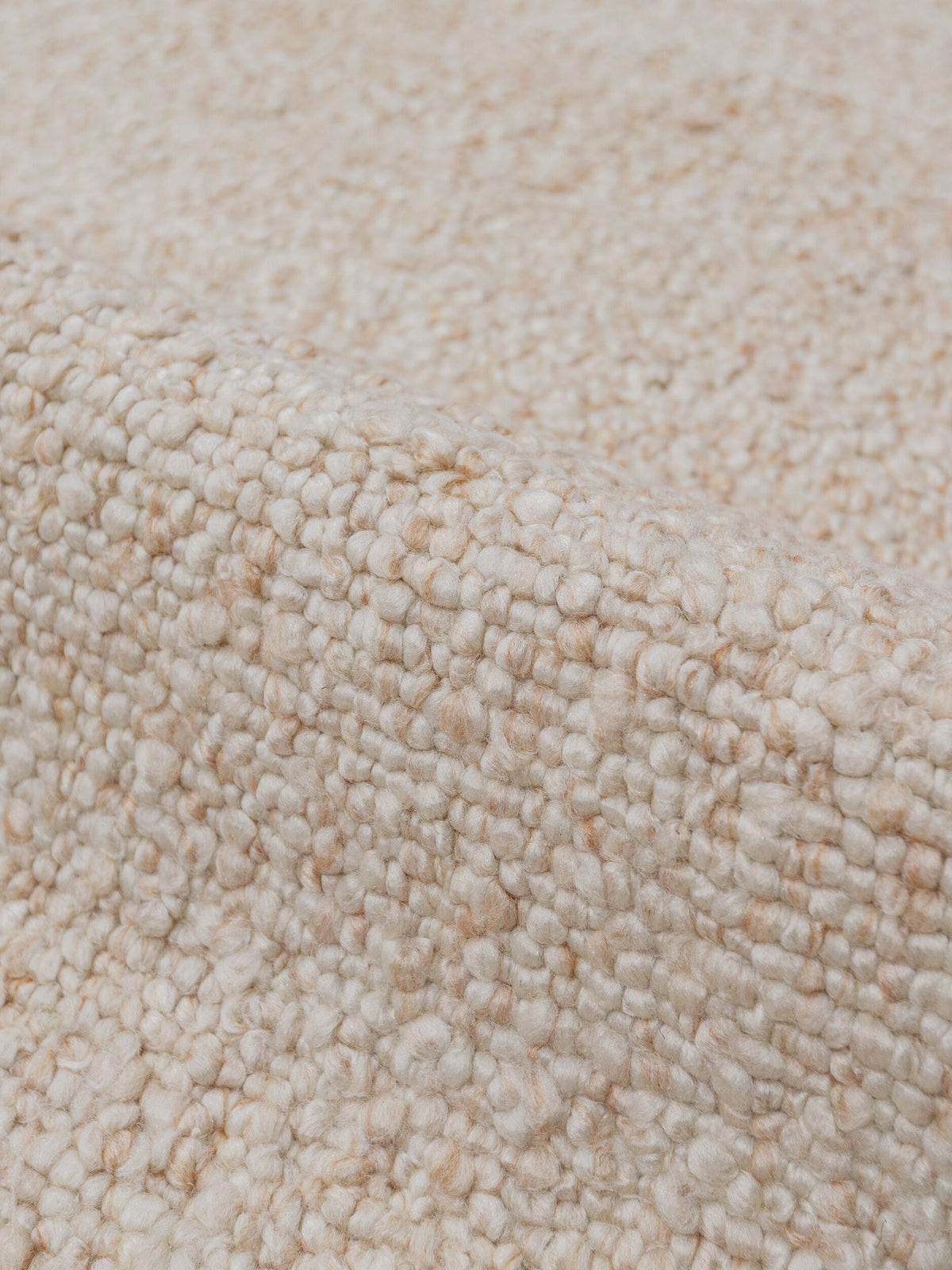 Teppich Creme rechteckig Polyester Raumgestaltung Inneneinrichtung GLAVEN_