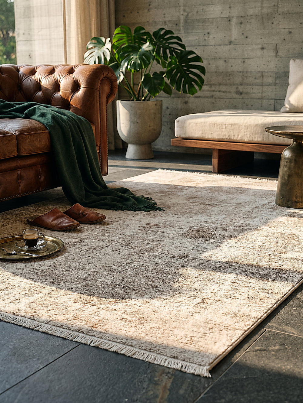 Teppich Beige Textur Nahaufnahme_