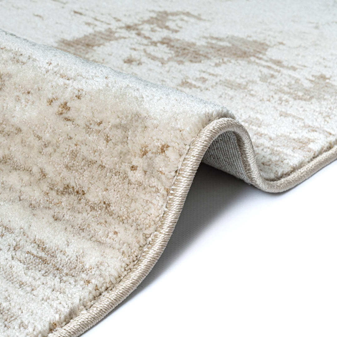 Kurzflorteppich Beige im reduzierten Wohnstil aus Polyester Kollektion SCRIVIA_
