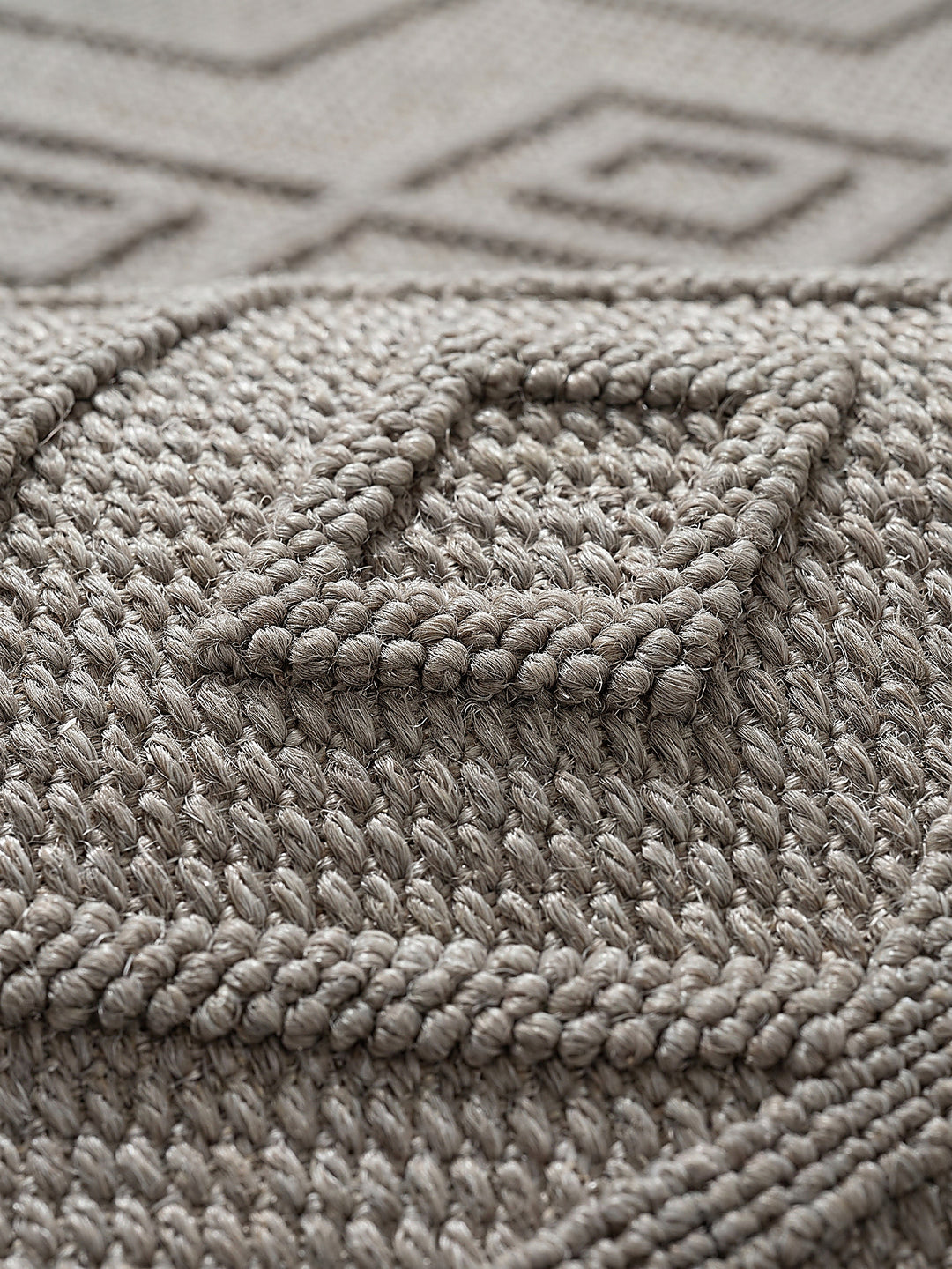 Teppich Beige Webstruktur Nahaufnahme_