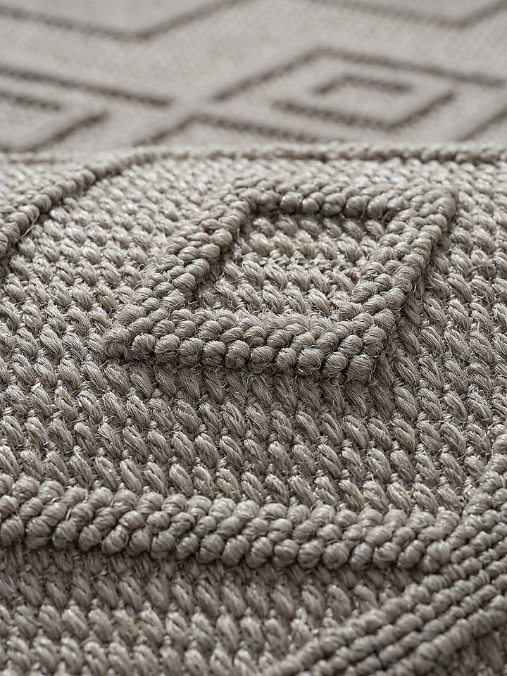 Teppich Beige Webstruktur Nahaufnahme_