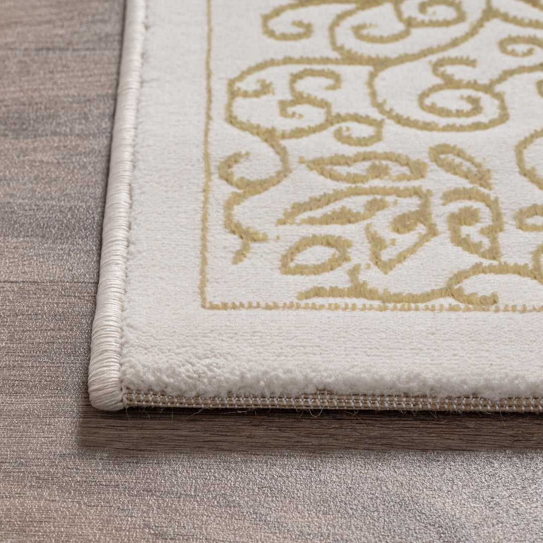 Teppich Creme Läufer Polyester Einrichtung Wohnidee Bodenbelag ERESMA_