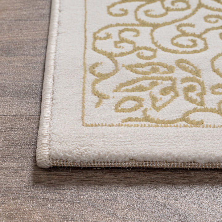 Teppich Creme Läufer Polyester Einrichtung Wohnidee Bodenbelag ERESMA_