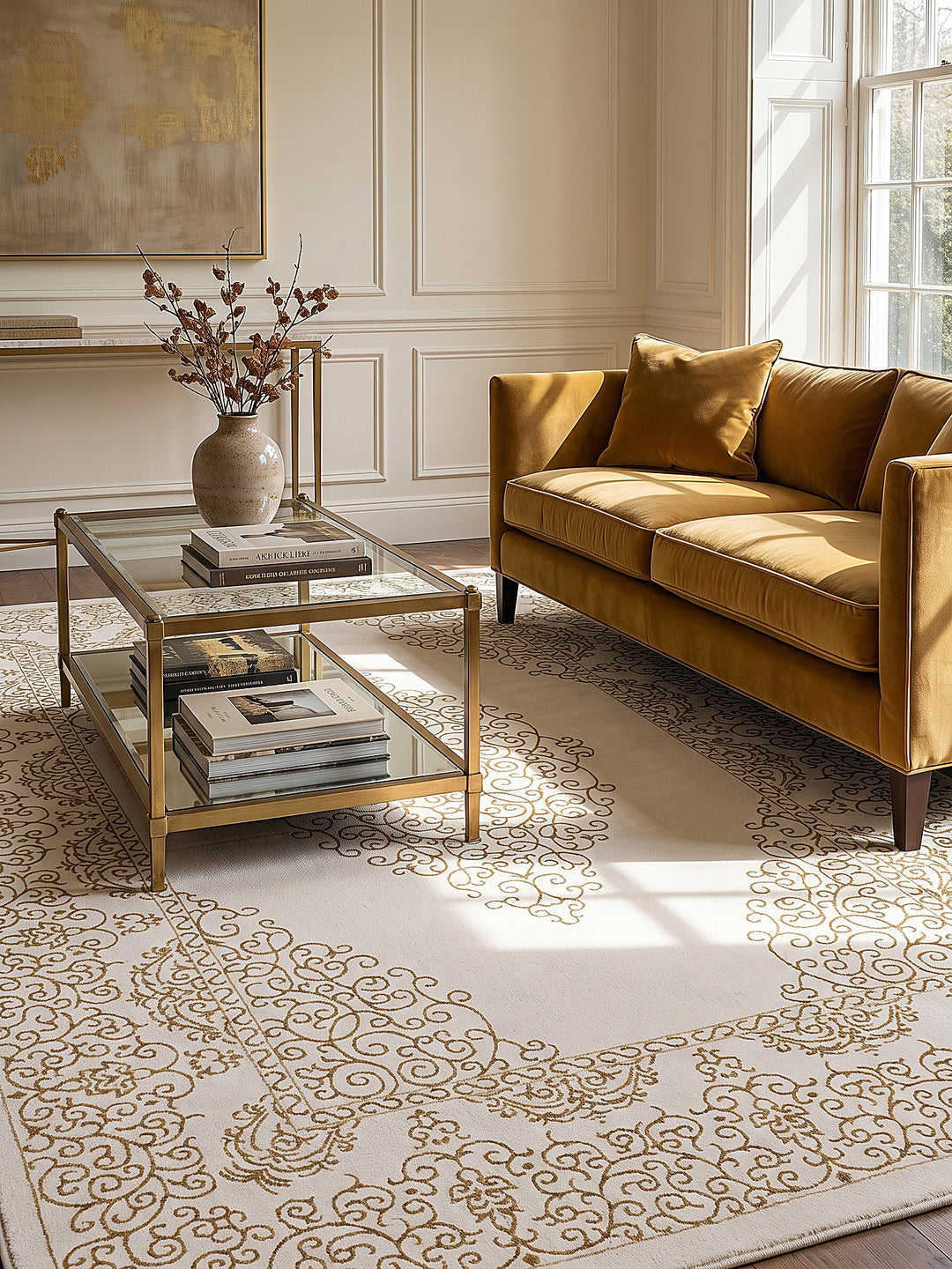 Teppich Creme Farbdetail Muster_