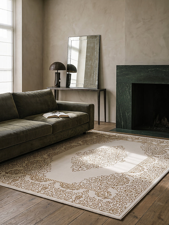 Teppich Creme Textur Nahaufnahme_