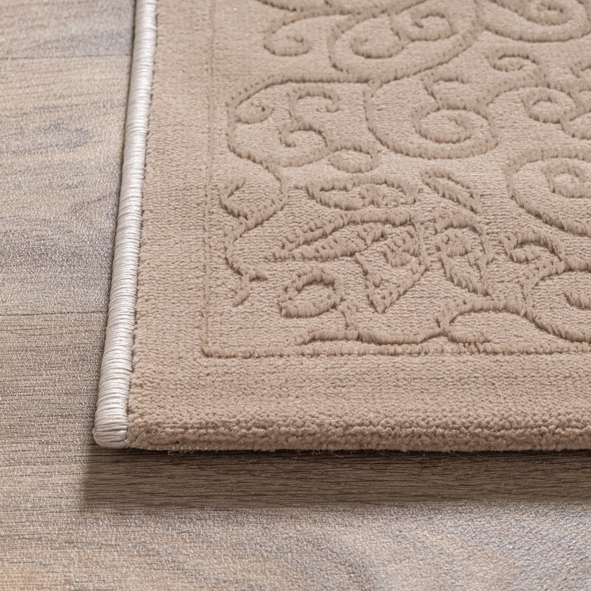 Teppich Beige Läufer Polyester Einrichtung Wohnidee Bodenbelag ERESMA_