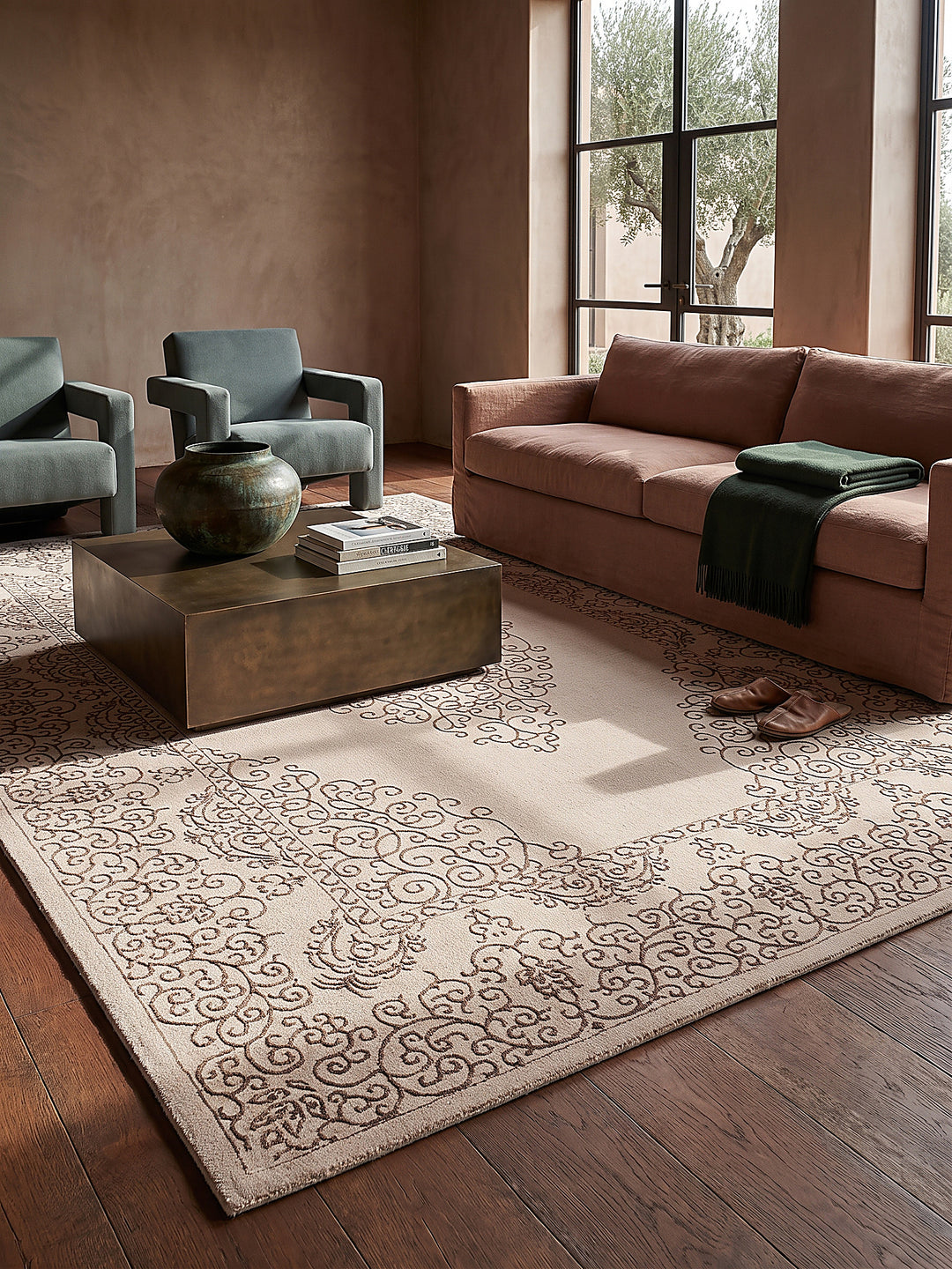 Teppich Beige Textur Nahaufnahme_