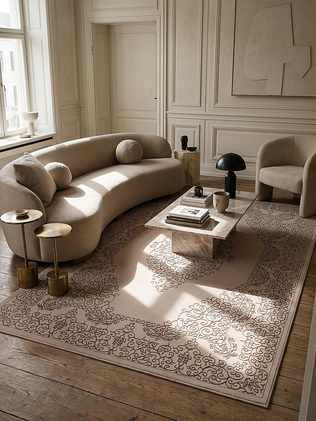 Teppich Beige Farbdetail Muster_