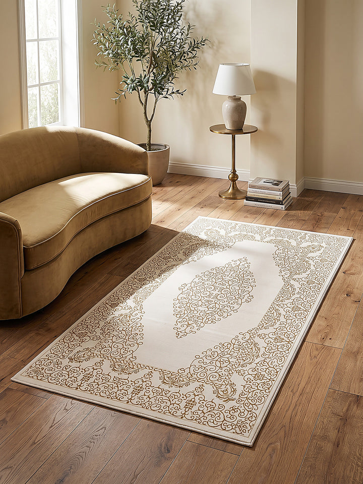 Teppich Creme Farbdetail Muster_
