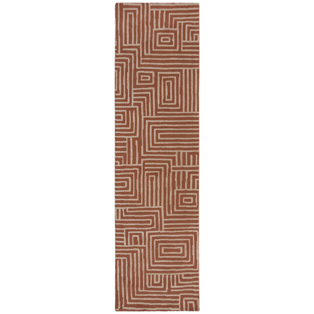 Teppich Kurzflor Labyrinth Muster - Geometrisch - Wohnzimmer_Läufer_