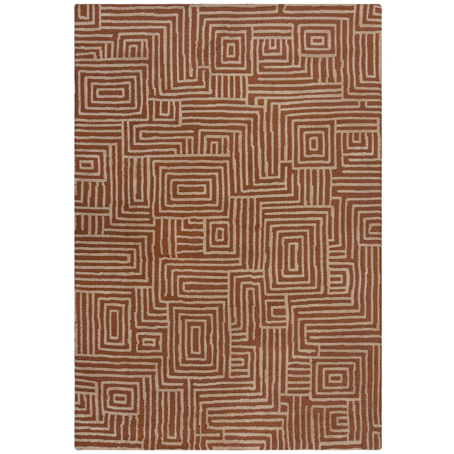 Teppich Kurzflor Labyrinth Muster - Geometrisch - Wohnzimmer_Rechteckig_