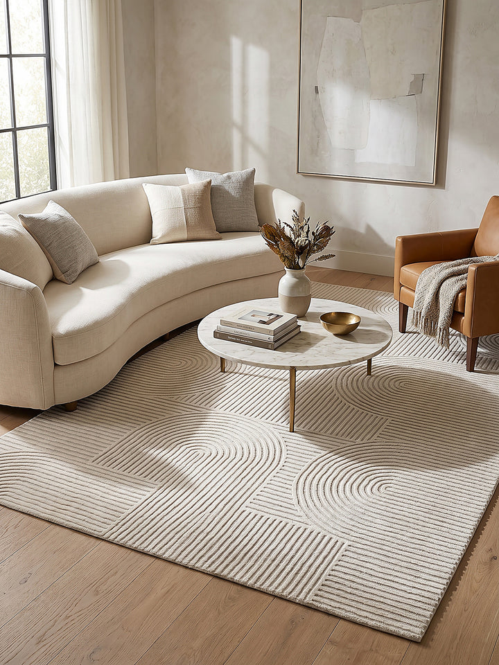 Teppich Creme Farbdetail Muster_