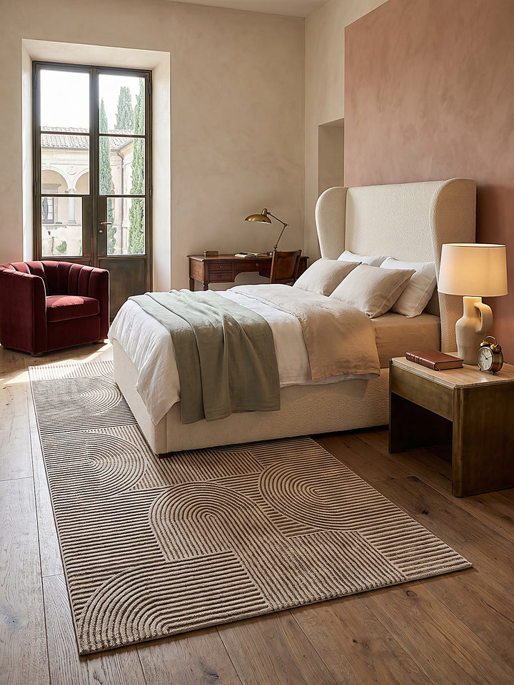 Teppich Beige Läufer gemütliche Wohnszene_