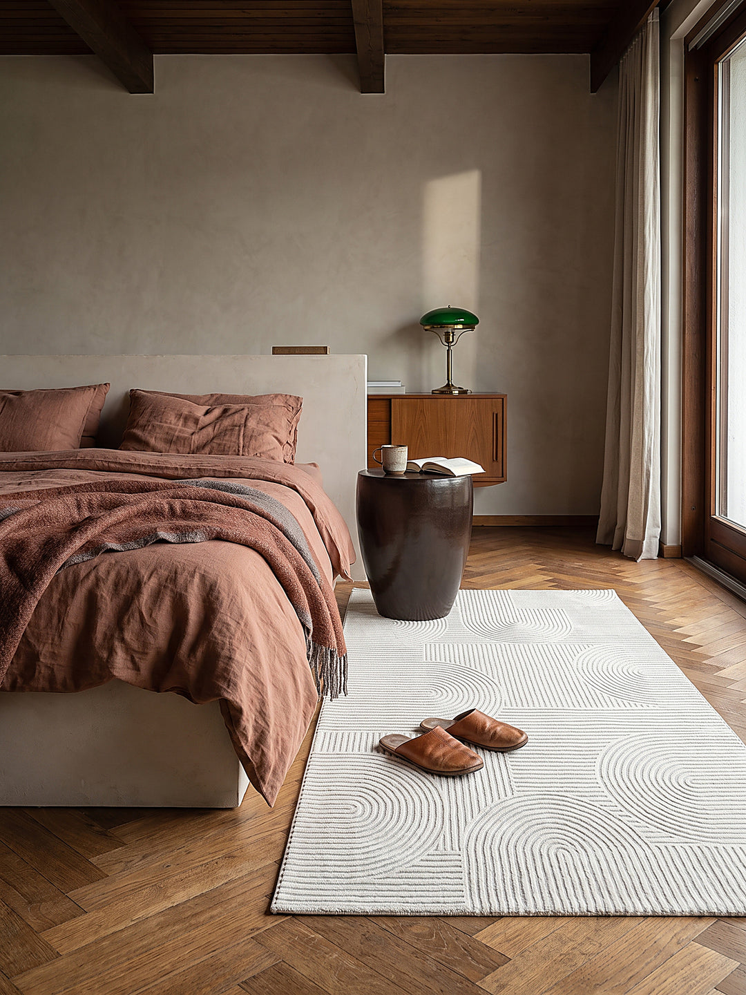 Teppich Creme Läufer gemütliche Wohnszene_