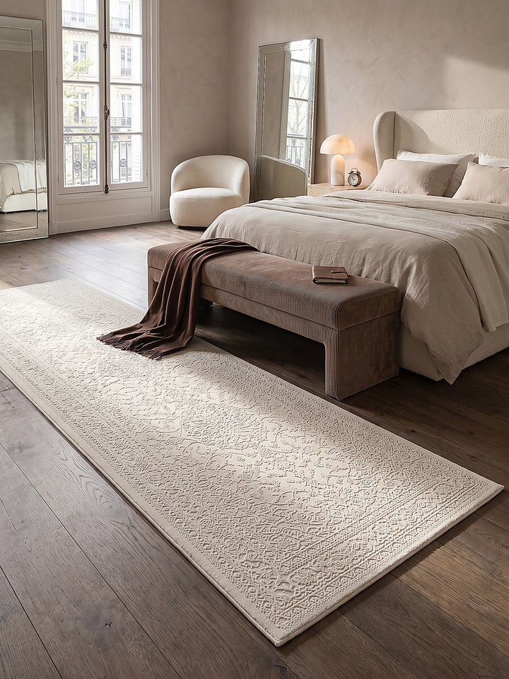Teppich Creme Textur Nahaufnahme_