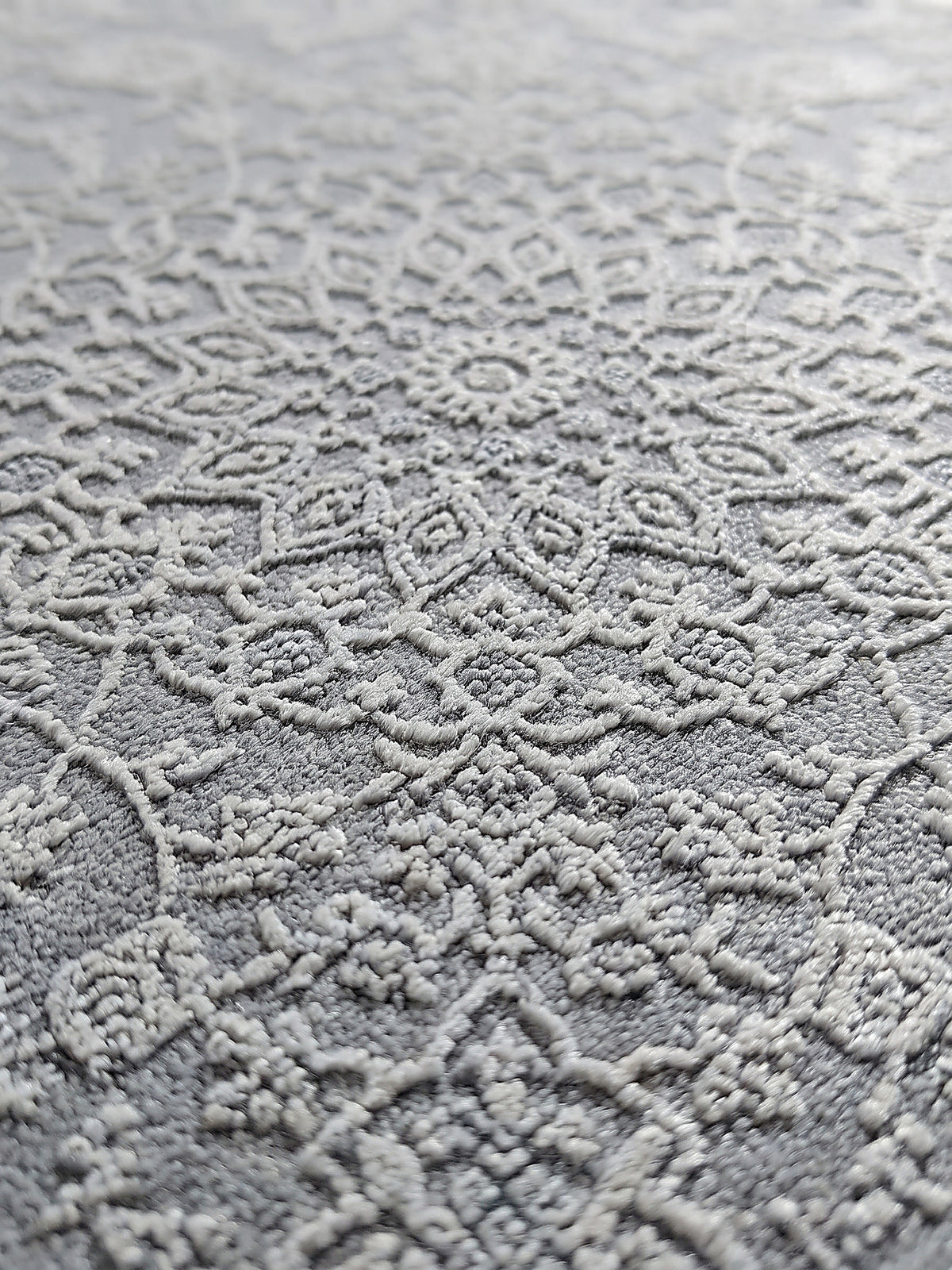 Teppich Grau Farbdetail Muster