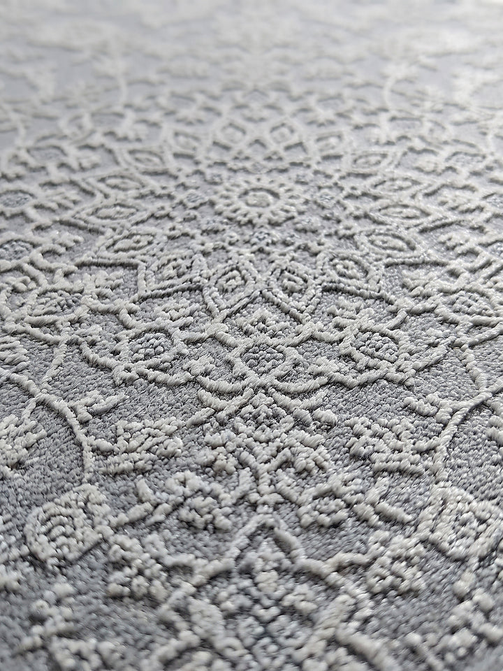 Teppich Grau Farbdetail Muster_