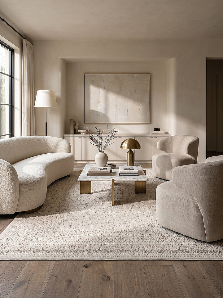 Teppich Creme Farbdetail Muster_
