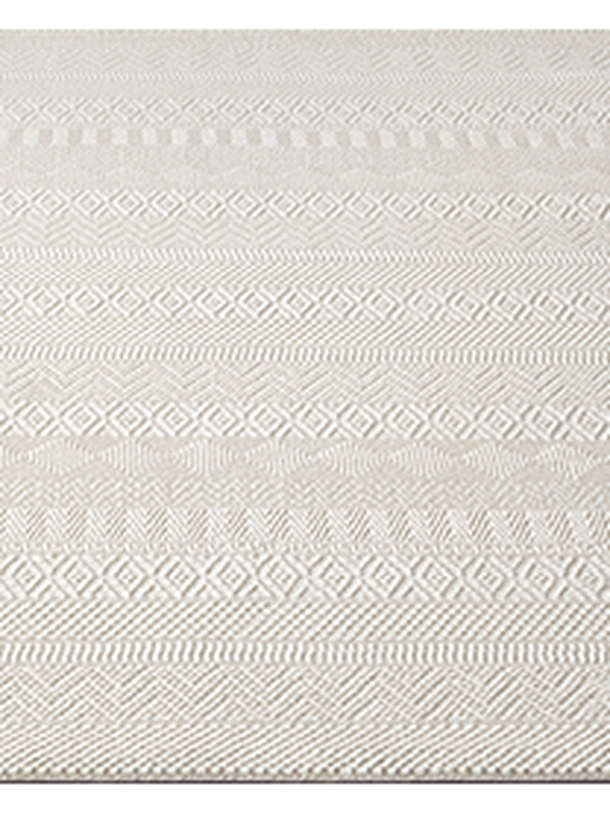 Teppich Creme Läufer Polyester (recycelt) Raumgestaltung Inneneinrichtung KASOS_