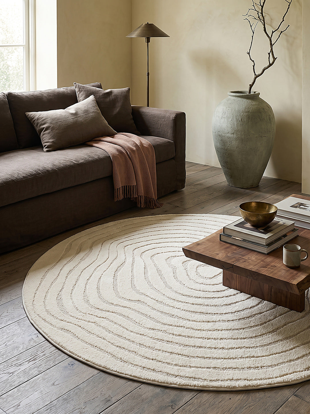 Teppich Creme als Wandteppich_