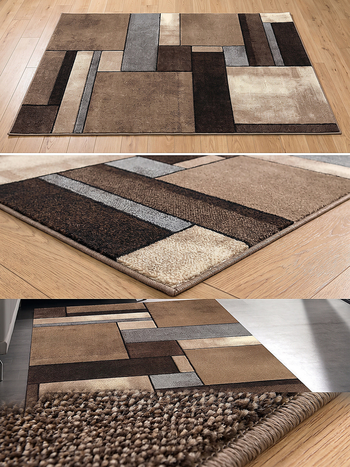 Teppich Beige Webstruktur Nahaufnahme_