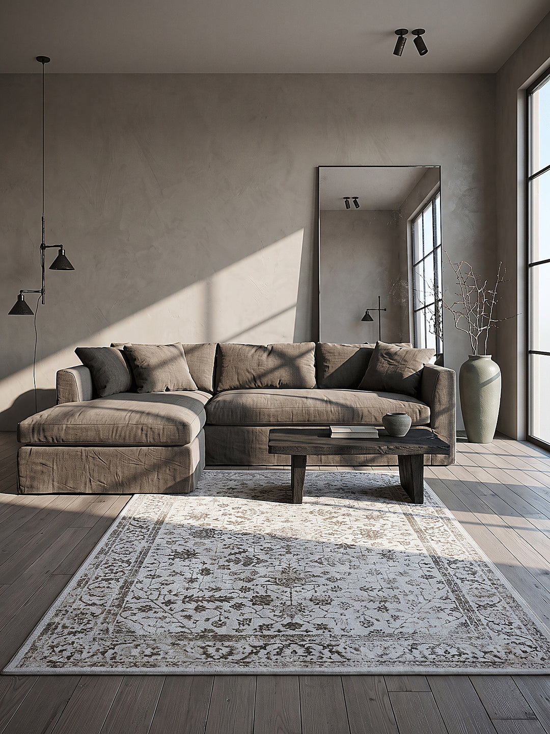 Teppich Creme als Wandteppich_