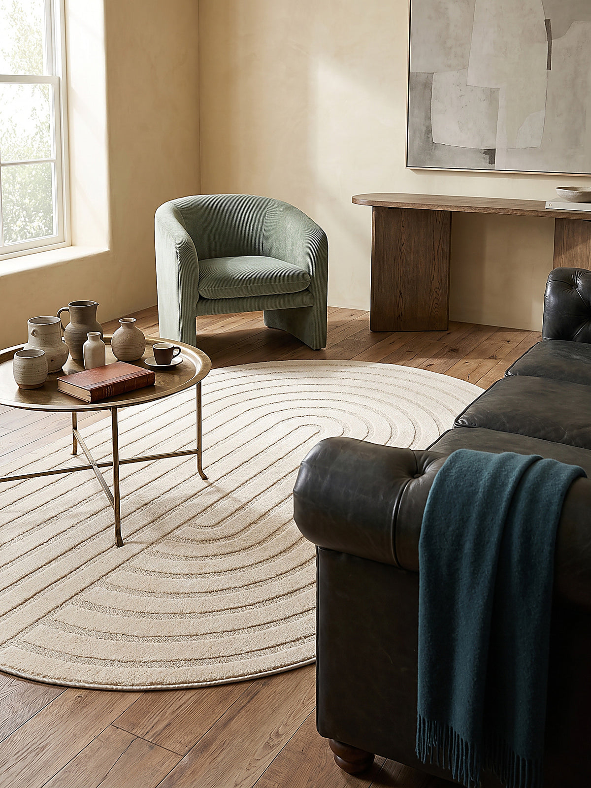 Teppich Creme Textur Nahaufnahme_