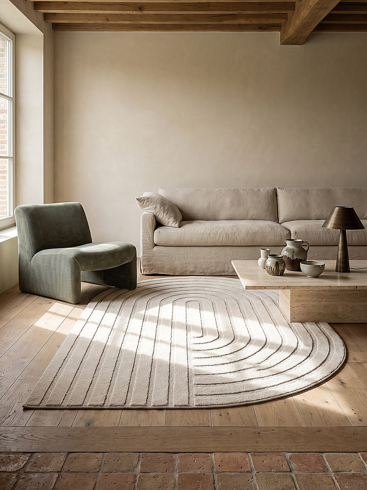 Teppich Creme oval Editorial Styling_