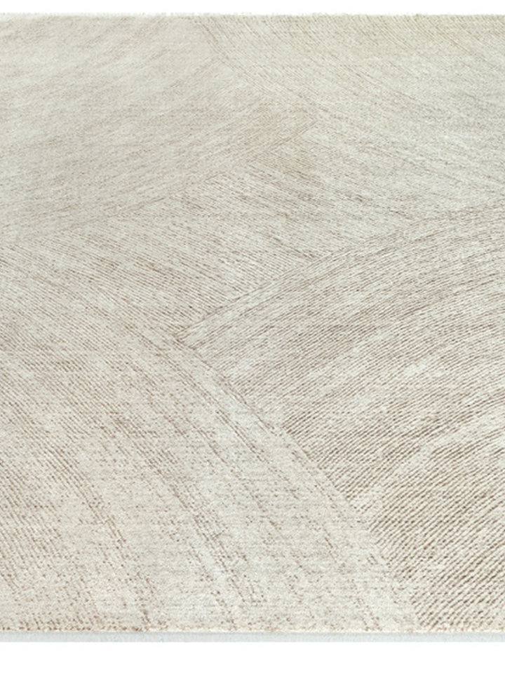 Kurzflorteppich Beige Geometrisch passend für Wohnraum und Flur aus Polyester SCRIVIA Serie_