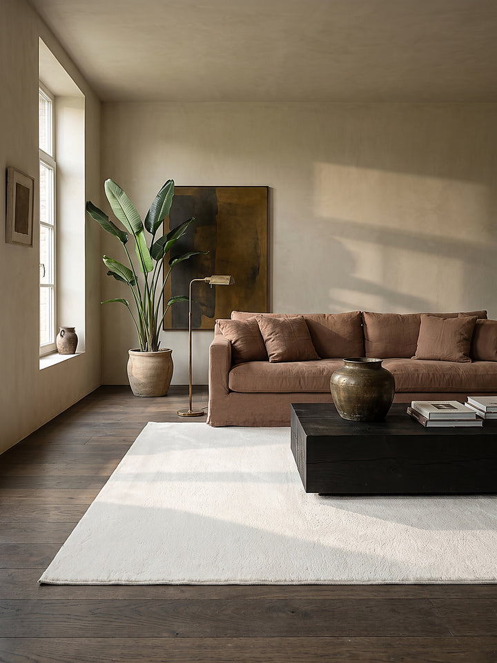 Teppich Creme Textur Nahaufnahme_